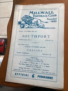 Millwall v Southport - Div.4 Programme 1961/62. - Picture 1 of 2