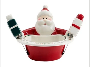 Pfaltzgraff Winterberry Babbo Natale Ciotola Immersione con 2 Diffusori Set Vacanze Natale NUOVO - Foto 1 di 6