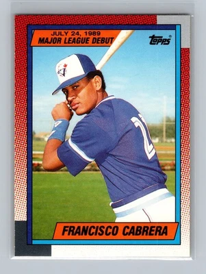 Francisco Cabrera (RC) Toronto Blue Jays #20 1989 Topps Major League Debut - Image 1 of 2