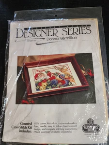 Donna Vermillion Santa & Reindeer NIP Counted Cross Stitch Kit - Picture 1 of 3
