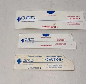 Cutco Cutlery Card Board Protective Knife Sleeves x 3 Kitchen Originals - Picture 1 of 1