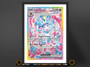 Sylveon ex #156 Secret Illustration Rare Prismatic Evolutions (PRE) Poster Print - Imagen 1 de 3