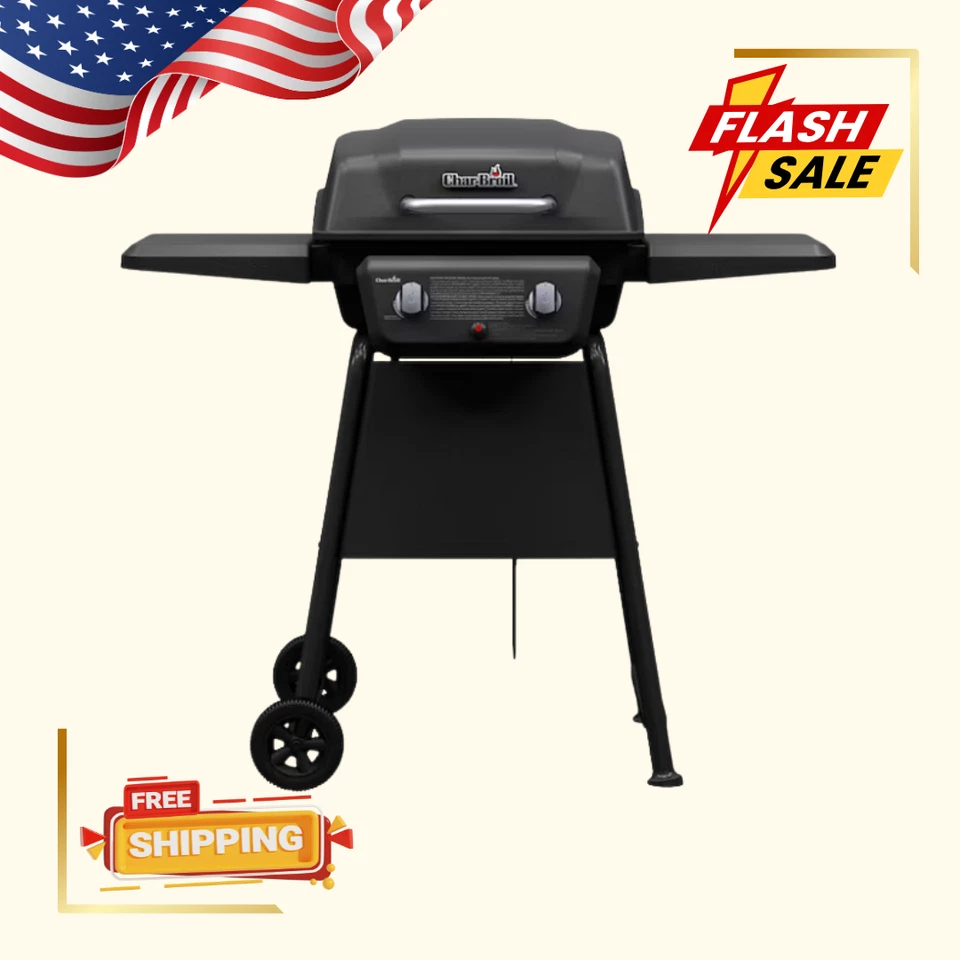 [FASH SALE] Черный газовый гриль Charbroil на 2 горелки на жидком пропане модель 463637024 - Изображение 1 из 4