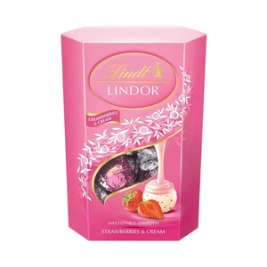 Lindt Lindor Strawberry and Cream Cornet 200g LINDSTRAW - Picture 1 of 2