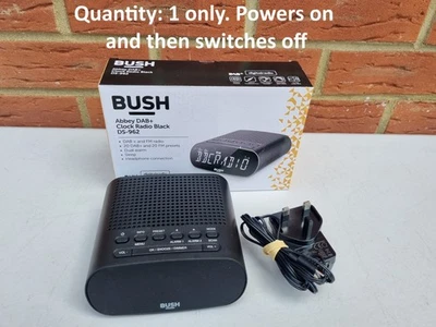 Bush Abbey DAB+/FM Clock Radio, Black. Bush Abbey DS962A DAB+/FM Clock Radio - Image 1 of 4