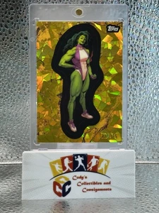 2025 Topps Marvel Comic Book Heroes She-Hulk 2025 Gold Atomic /125 - Picture 1 of 10