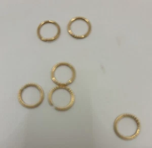 14k Gold Filled Yellow Round Jump Rings 9.9mm Jewelry Making Findings Lot Of 6 - Picture 1 of 2
