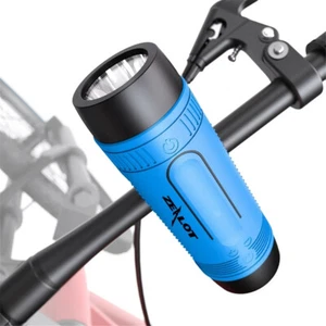 Portable Bicycle Speaker LED Flashlight Bluetooth Music Speakers Power Bank - Picture 1 of 12