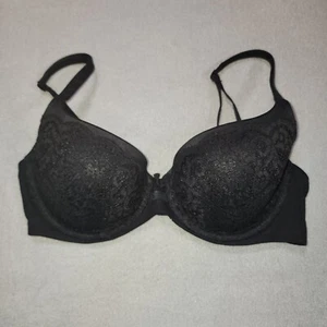Victoria's Secret Body schwarz Spitze 34D von Victoria gefüttert Halb BH VS - Bild 1 von 4