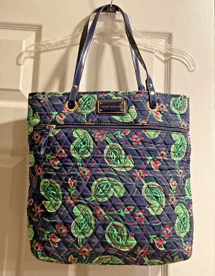 Nuevo Tommy Hilfiger Bolso de Mano Cartera Acolchado Paisley Azul Marino Verde Rosa Foto 1 de 4