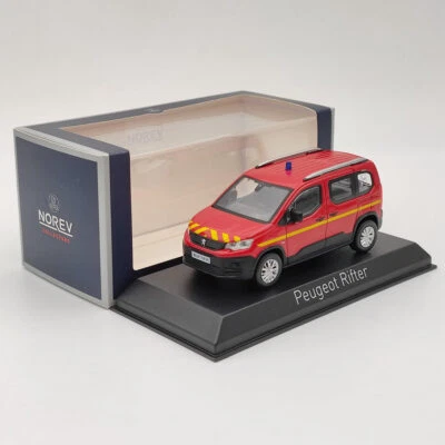 1/43 Norev Peugeot Rifter 2019 Pompiers Red Diecast Models Car Christmas Gift - Image 1 of 4