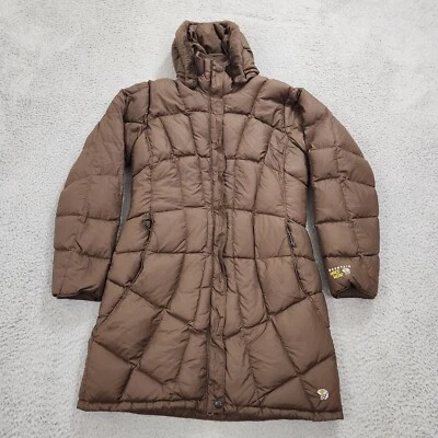 Chaqueta Mountain Hardwear Mujer Pequeña Marrón Puffer Acolchada Abajo Parka *Manchas* Foto 1 de 4