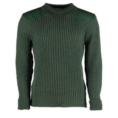 British Commando Sweater Woolly Pully CREW Neck - Various Colors - Image 1 of 4