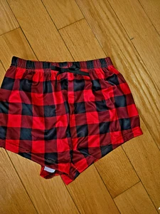 Red Plaid Youth Lounge Shorts - Picture 1 of 2