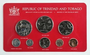 1979 Trinidad and Tobago 8-Coin Brilliant Uncirculated Specimen Set KM# MS7 - Picture 1 of 11