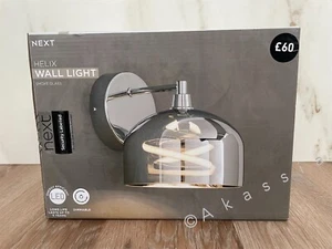 Next Smoke Grey Helix Wall Light - Picture 1 of 2