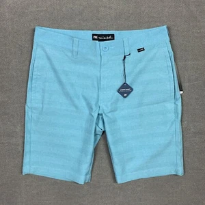 Travis Mathew Hybrid Shorts Mens Size 30 Blue Golf Style Stretch Quick Drying - Picture 1 of 14
