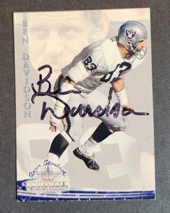 1994 Ted Williams Roger Staubach's NFL Football Card Ben Davidson AUTO