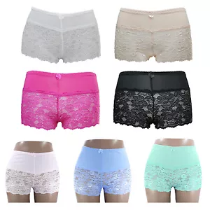 Pantaloni da donna French Knickers See Through in pizzo floreale vita alta slip sexy - Foto 1 di 21