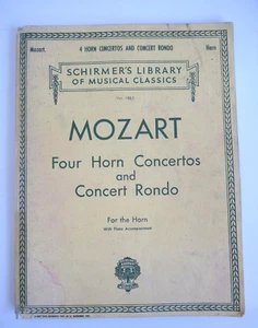 Biblioteca de Schirmer de Clásicos Musicales Mozart Conciertos de Cuatro Cuernos para Cuerno - Imagen 1 de 6