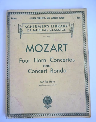 Schirmer's Library of Musical Classics Mozart Four Horn Concertos for Horn - Image 1 of 4