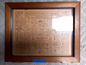 Original Arbuckles Coffee Notion Department  Framed Newspaper Ad - Picture 1 of 4