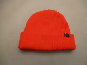 NEFF One Size Adult Unisex Orange Stretch Warm Knitted Winter Beanie Hat 9C - Picture 1 of 4