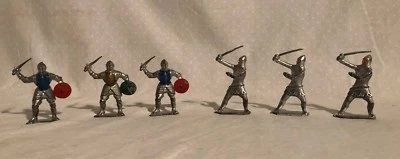 Juego de 6 Caballeros Medievales Media Luna Foto 1 de 3