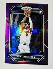 Peyton Watson Purple Prizm Rookie Card Numbered /99