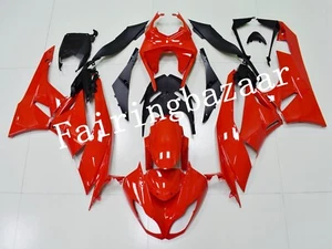 Fit for 2009-2012 ZX6R Solid Red ABS Plastic Injection Mold Bodywork Fairing Kit - Picture 1 of 6