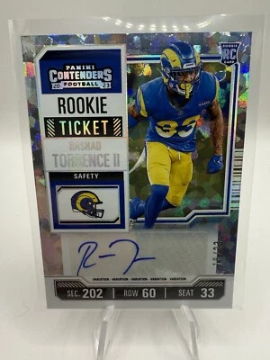 2023 Contenders Rashad Torrence II Cracked Ice Rookie Ticket Auto /23 Variation  - Image 1 of 2