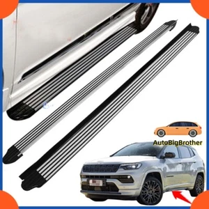 Fits for Jeep Compass 2023 2024 Fixed Running Boards Side Steps Pedals Nerf Bar - Picture 1 of 15