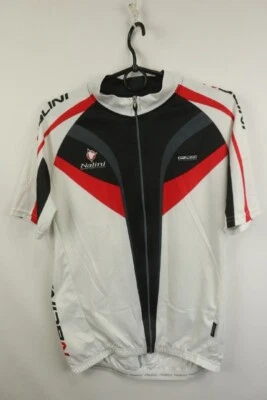 Nalini White Polyester Short Sleeve Medium Wash Full Zipper Cycling Jersey L - Image 1 of 4