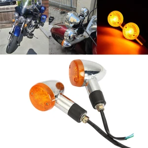 2pcs Motorcycle Amber Turn Signals Lights For Kawasaki Vulcan VN 500 900 1800 - Picture 1 of 8