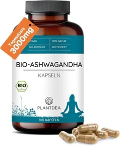 Bio Ashwagandha Kapseln I 3000mg Tagesdosis I 180 Ashwagandha-Kapseln, Vegan - Bild 1 von 7