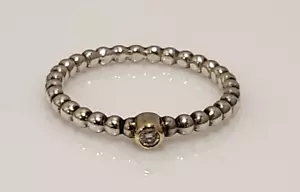 Pandora Sterling Silver Evening Star Diamond Ring 190214D Size 7.25 - Picture 1 of 8
