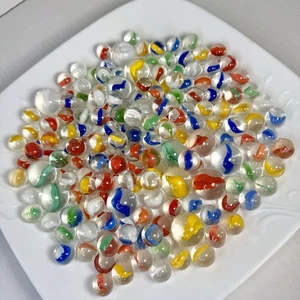 VTG Peltier Glass Banana Cat's Eye Marbles 192pcs & Shooters Multicolor HUGE LOT - Picture 1 of 8
