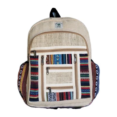 Mochila grande de cáñamo puro Foto 1 de 4