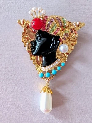 Blackamoor King Brooch Pin - Image 1 of 4