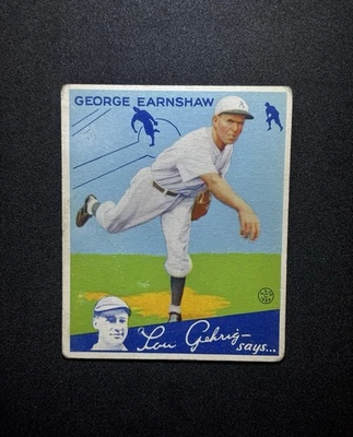 Goma de mascar Goudey Big League 1934 R320 George Earnshaw #41 (RC) 🔥 Color frontal Foto 1 de 2