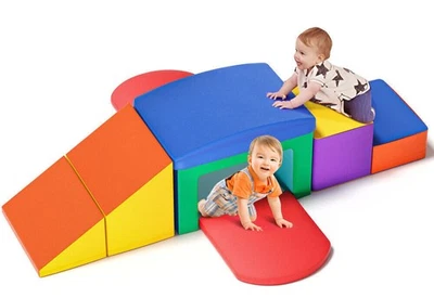 6PCS Climb and Crawl Activity Playset Soft Foam Blocks for Toddler Learning - Image 1 of 4