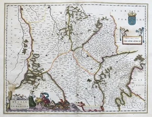 Beauce Chartres Dreux Vendome Blois Orleans Brou Map Carte Card Blaeu 1640 - Picture 1 of 1