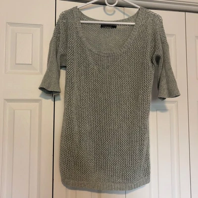 Suéter pulôver feminino Peruvian Connection malha aberta tamanho M manga curta - Imagem 1 de 4