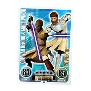 topps Star Wars Force Attax 2010 Clone Wars Obi Wan And Mace Windu 105 Jedi - Picture 1 of 2