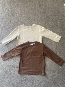 Zara Lot 2 Boys Short Sleeve T-Shirt Size 3-4 - Picture 1 of 4
