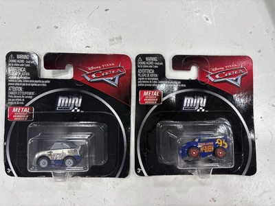 Disney pixar cars mini racers 2 silver cal weathers fabulous lightning mcqueen - Image 1 of 4