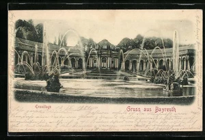 Relief-AK Bayreuth, Partie an der Eremitage  - Picture 1 of 2