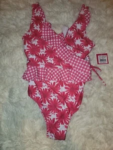 Juicy Couture Black Label Los Angeles Girls One Piece Swimsuit- Size 10/12- NWT - Picture 1 of 3