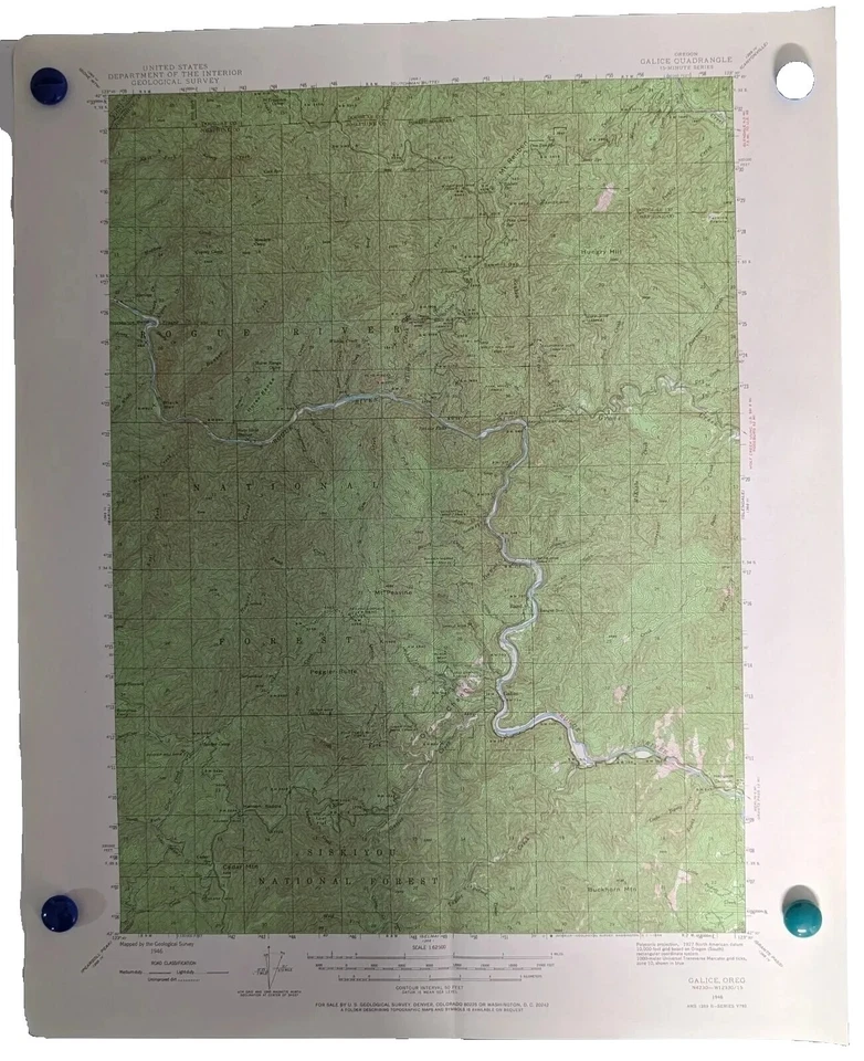 Oregon  - Galice Quadrangle (1946 survey) Original... - Image 1 of 1