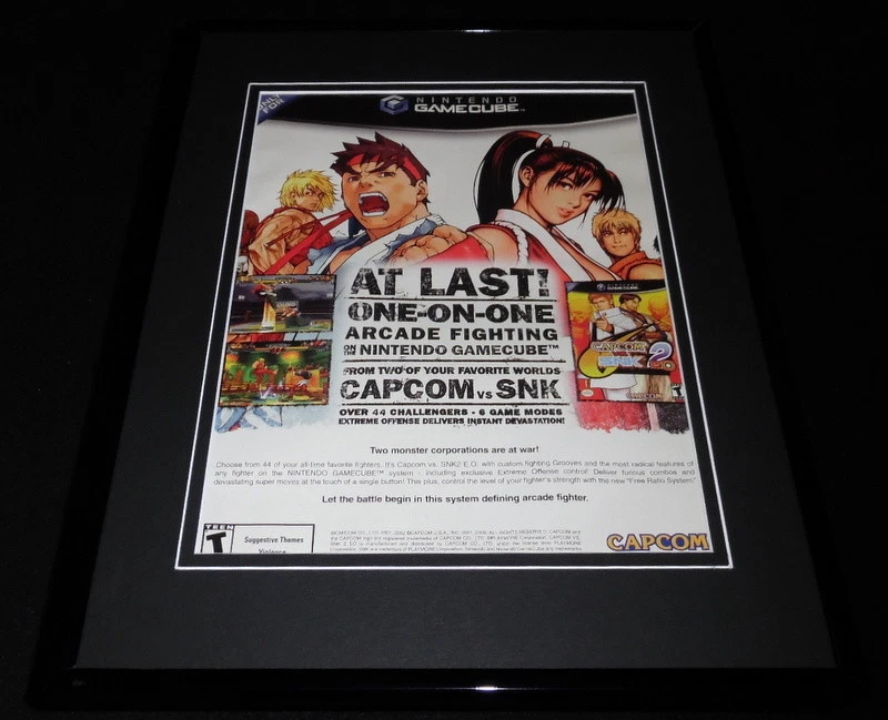 Capcom vs SNK 2002 Gamecube в рамке 11x14 ОРИГИНАЛЬНАЯ реклама  - Изображение 1 из 1